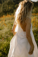 Linen Vineyard Wedding Dress