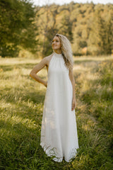 Linen Vineyard Wedding Dress