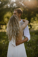 Linen Vineyard Wedding Dress