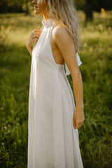 Linen Vineyard Wedding Dress