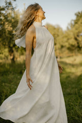 Linen Vineyard Wedding Dress
