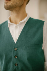 Classic Linen Vest