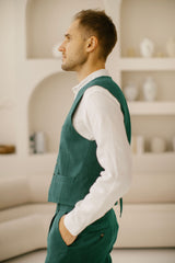 Linen Wedding Suit (Set Of 3)