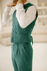 Linen Wedding Suit (Set Of 3)