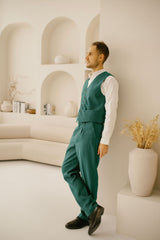 Classic Linen Wedding Suit (Set Of 3)