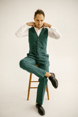 Classic Linen Wedding Suit (Set Of 3)