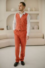 Classic Linen Wedding Suit (Set Of 2)