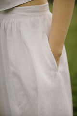 Linen Waistcoat Skirt Set