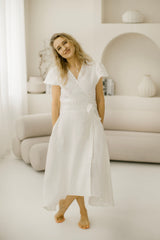 Barefoot Linen Wedding Dress