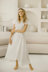 Barefoot Linen Wedding Dress