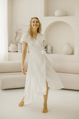 Barefoot Linen Wedding Dress