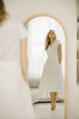 Barefoot Linen Wedding Dress