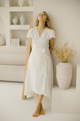 Barefoot Linen Wedding Dress