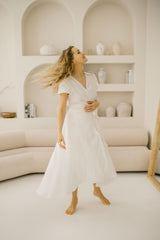 Barefoot Linen Wedding Dress