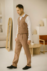 Classic Linen Wedding Suit (Set Of 2)