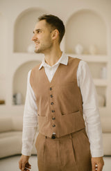 Classic Linen Vest