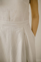 A-Line Linen Wedding Dress