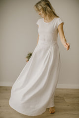 A-Line Linen Wedding Dress