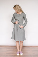 Linen modest dress