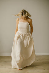Minimalist Linen Wedding Dress
