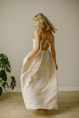 Minimalist Linen Wedding Dress