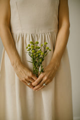 Minimalist Linen Wedding Dress