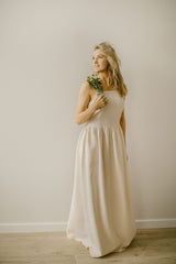 Minimalist Linen Wedding Dress