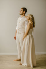 Minimalist Linen Wedding Dress