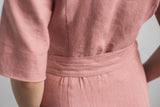 Linen wrap around dress