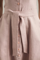 Linen button down dress