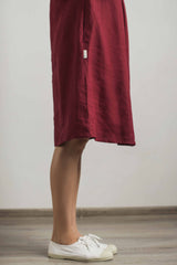 Linen maternity dress