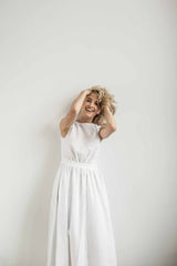 Linen Grecian Wedding Dress.