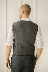 Linen Wedding Vest