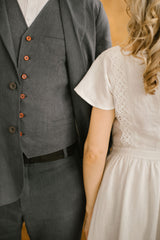 Linen Wedding Vest