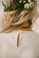 Simple Linen Wedding Dress