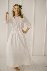 Simple Linen Wedding Dress