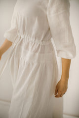 Simple Linen Wedding Dress
