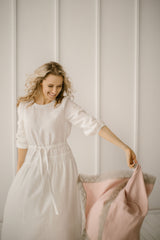 Simple Linen Wedding Dress