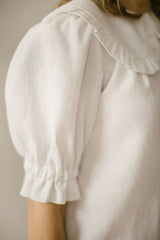 Puritan collar linen blouse