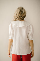 Puritan collar linen blouse