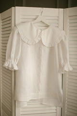 Puritan collar linen blouse