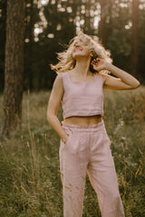 Linen Crop Top