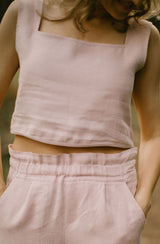 Linen Crop Top