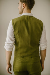 Linen Wedding Vest