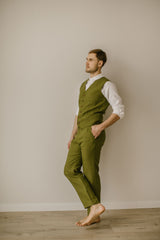 Linen Wedding Vest