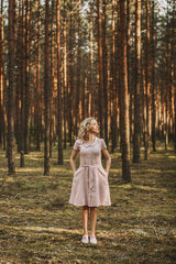 Linen button down dress