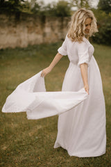 Linen Wedding Shawl