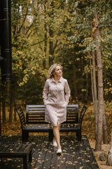 Linen shirt dress (A line)