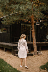 Linen shirt dress (A line)