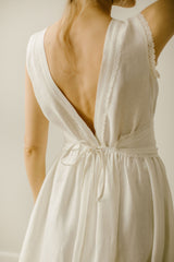 Linen Goddess Wedding Dress